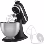 KitchenAid Classic Series 4.5 Quart Tilt-Head Stand Mixer in (Color) on a counter, perfect for beginner bakers.
